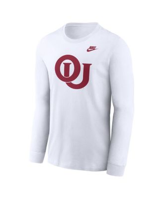 Men's White Oklahoma Sooners Legacy Primary Logo Long Sleeve T-Shirt
