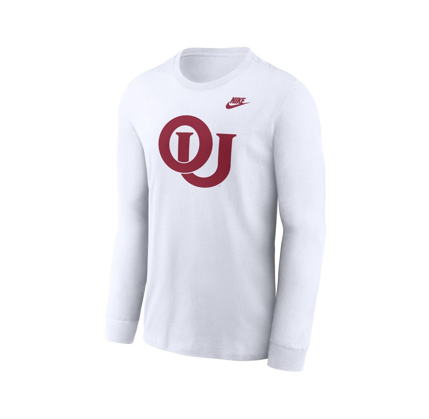 Men's White Oklahoma Sooners Legacy Primary Logo Long Sleeve T-Shirt