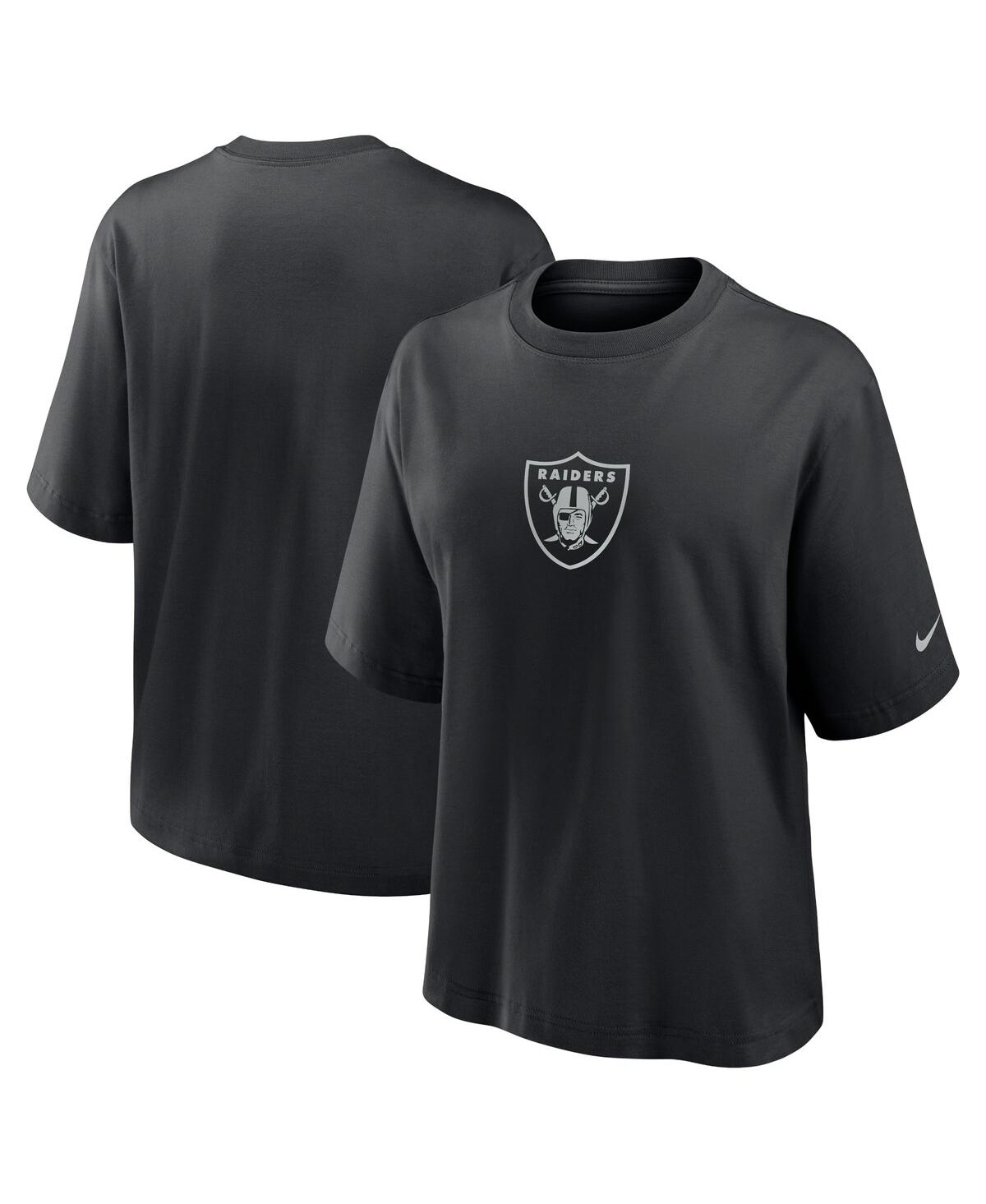 Nike Women's Black Las Vegas Raiders Boxy T-shirt In Black