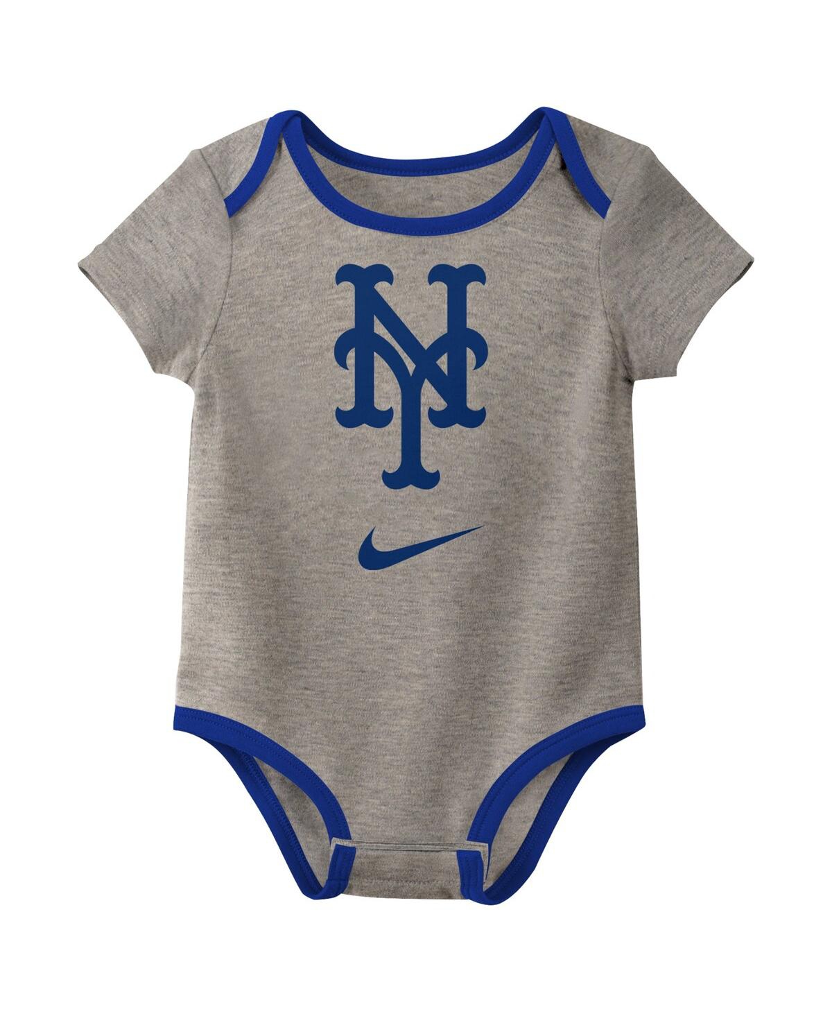 Nike Baby Boys and Girls New York Mets Authentic Collection Three-Pack Bodysuit Set