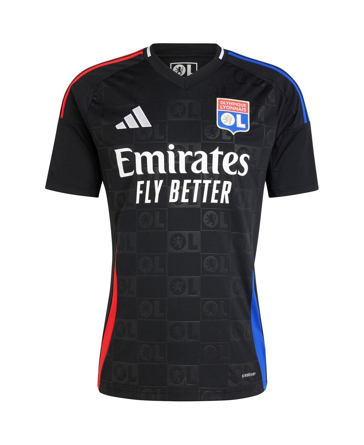Adidas Men'sOlympique Lyonnais 2024/25 Away Replica Jersey - Black