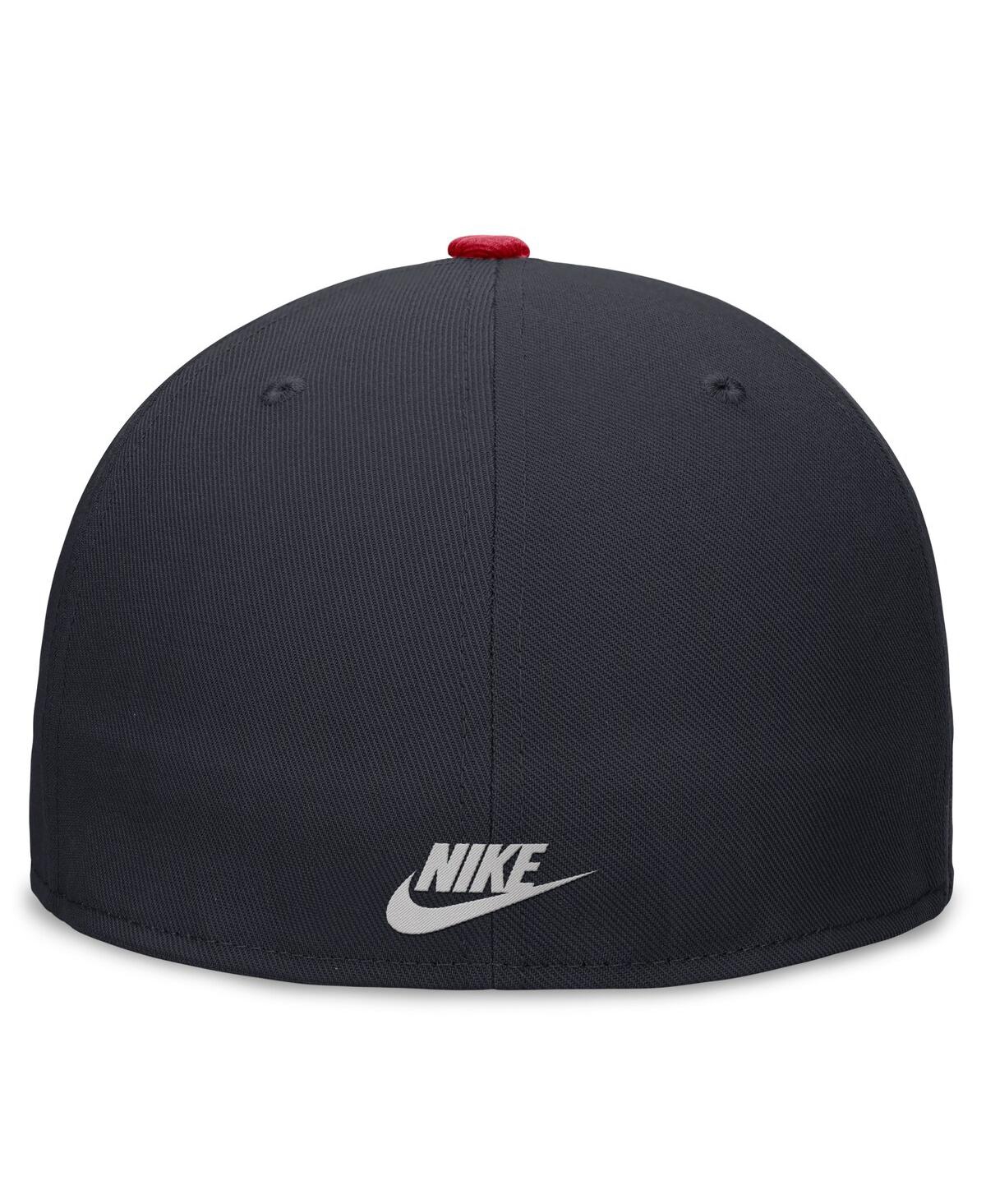 Nike Men's Navy/red California Angels Rewind Cooperstown True Performance Fitted Hat In Navy,red