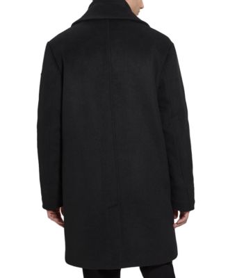 Men's Wool Blend Coat with Removable Quilted Bib