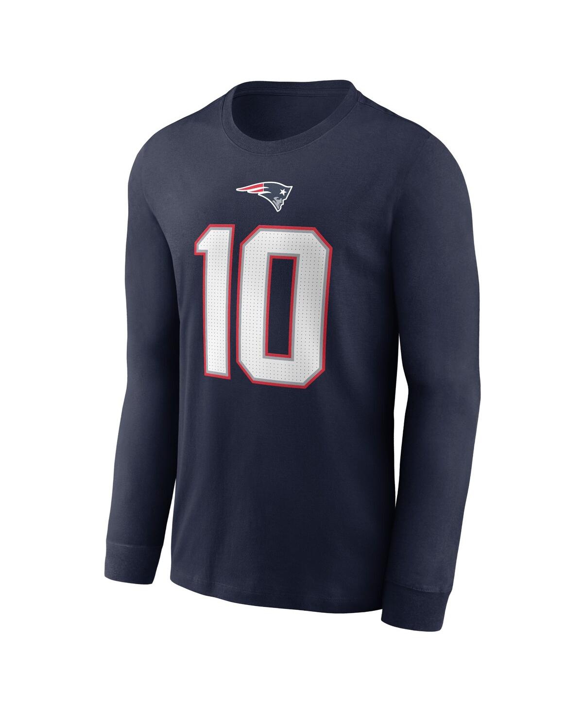 Nike Men's Mac JonesNew England Patriots Player Name Number Long Sleeve T-Shirt - Navy