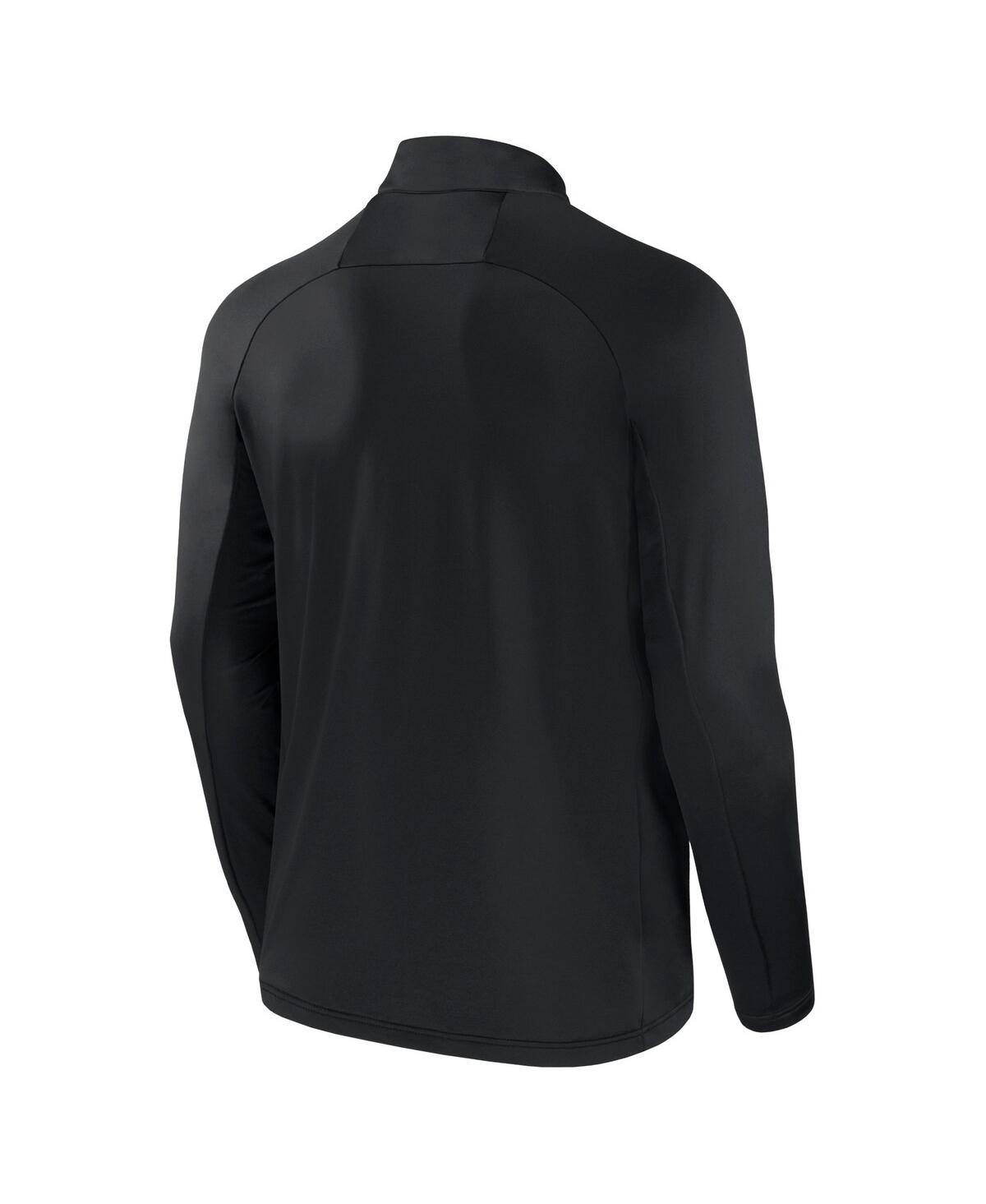Fanatics Men's Black Olympic Games Union Bar Raglan Quarter-zip Top In Black