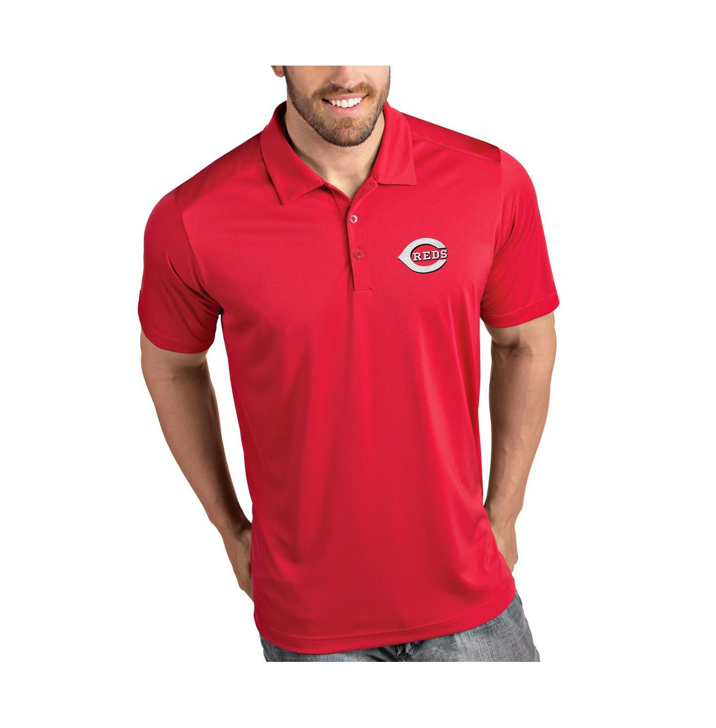 Мужское поло Antigua Red Cincinnati Reds Tribute Polo — фото 1