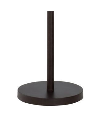 Tremont Modern Mid Century Floor Lamp Standing 62" Tall Deep Bronze Metal Tan Burlap Drum Shade for Living Room Reading Bedroom Office House Home Decor - Franklin Iron Works