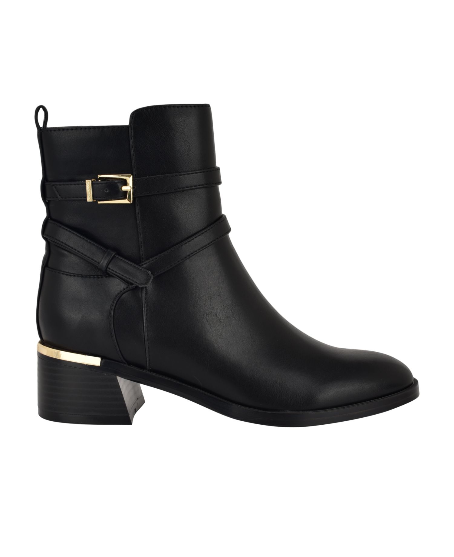 Women's Jasen Buckle Strap Block Heel Booties
