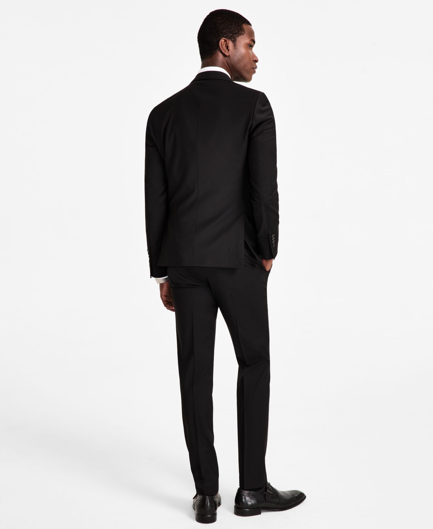 Men's Extra Slim Wool Blend Suit Pants