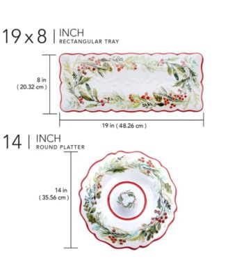 Christmas Gatherings 2-Pc. Melamine Appetizer Set