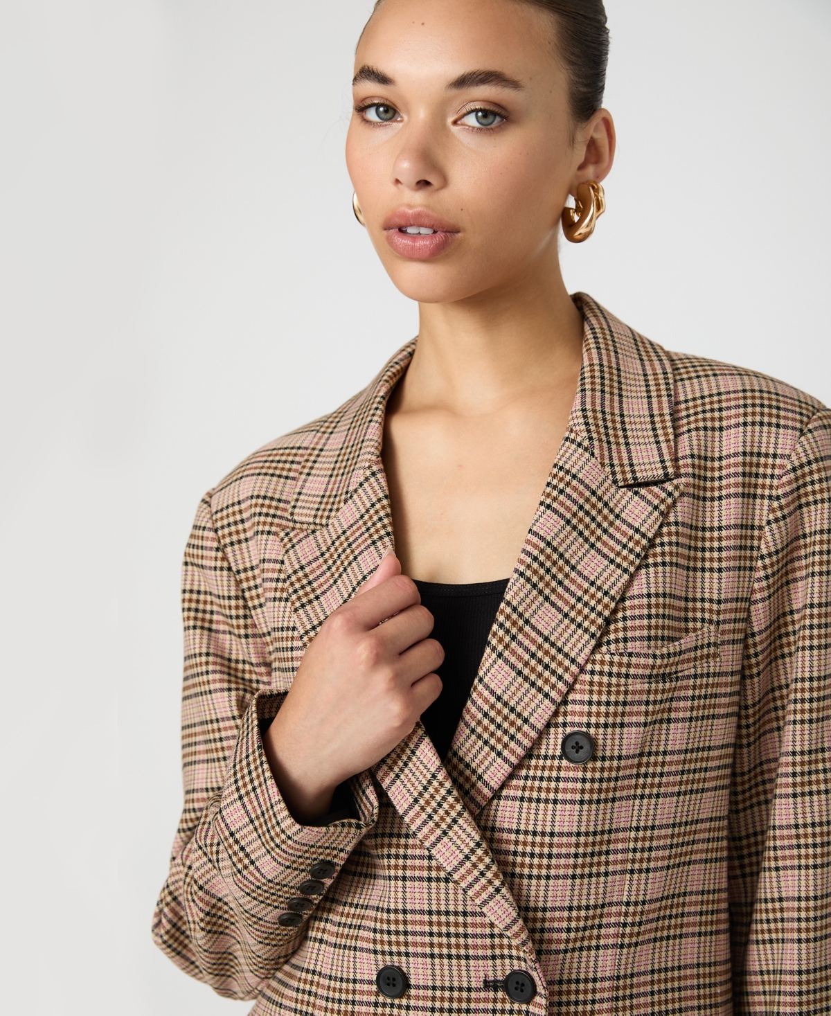 French Connection Women's Gina Check-Print Blazer