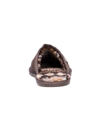 Men's Dave Printed Berber Suede Scuff Slippers