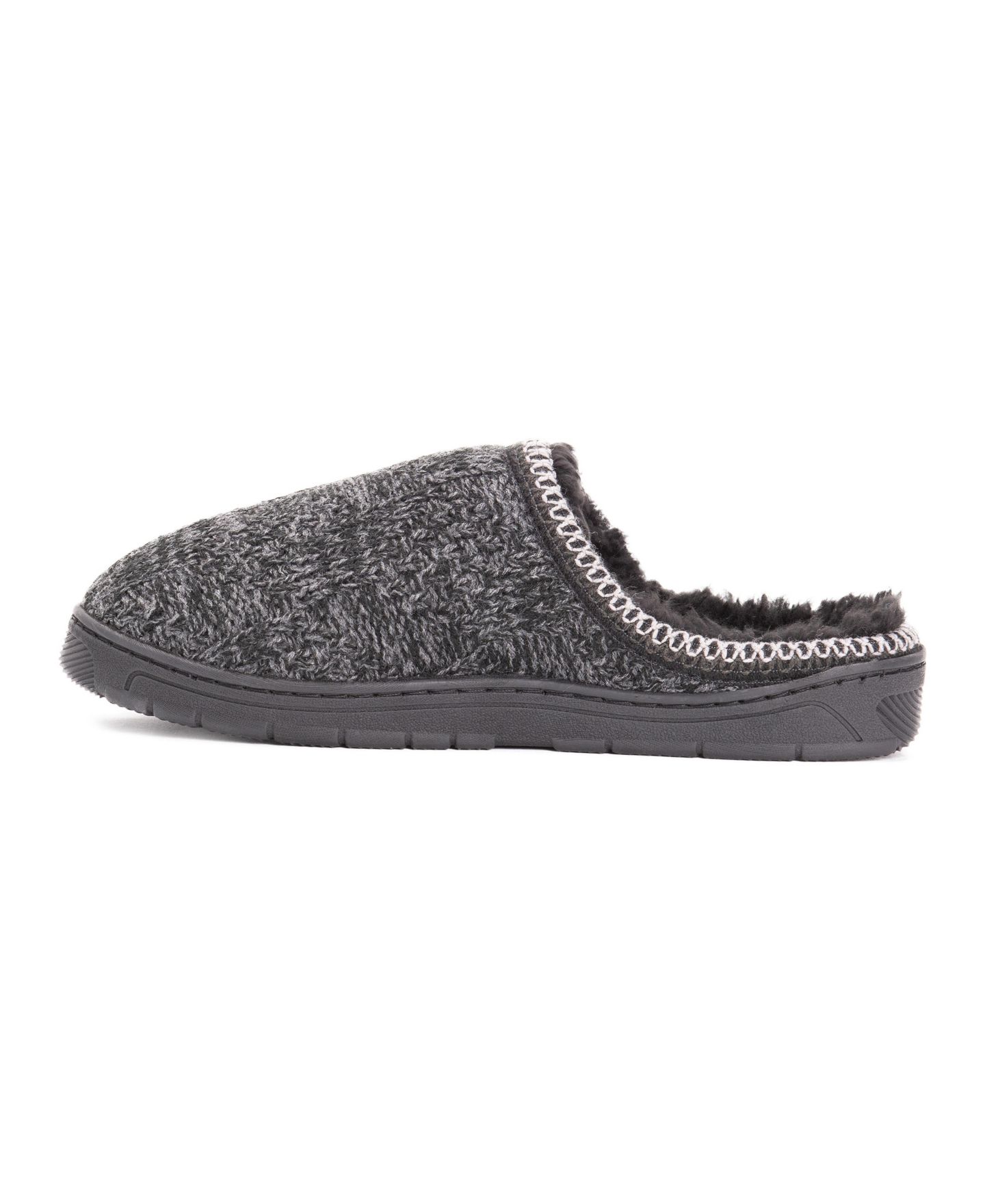 Мужские тапочки MUK LUKS Gabriel Clog Slippers, цвет: Чёрный — фото 3