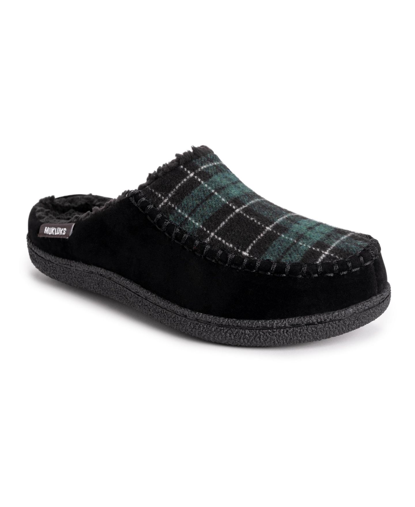 Мужские сабо MUK LUKS Stoughton Clog Slipper, цвет: Эбеновый — фото 1