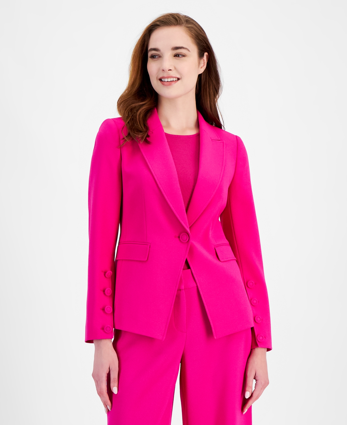 Tahari Asl Women's Single-Button Peak-Lapel Blazer