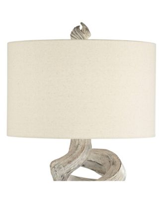 Organic Twist 29 1/4" Tall Rustic Modern End Table Lamp Brown Wood Finish Single Living Room Bedroom Bedside