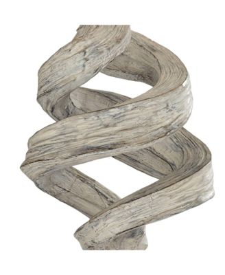 Organic Twist 29 1/4" Tall Rustic Modern End Table Lamp Brown Wood Finish Single Living Room Bedroom Bedside