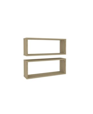 Wall Cube Shelves 2 pcs 23.6"x5.9"x9.1" Engineered Wood