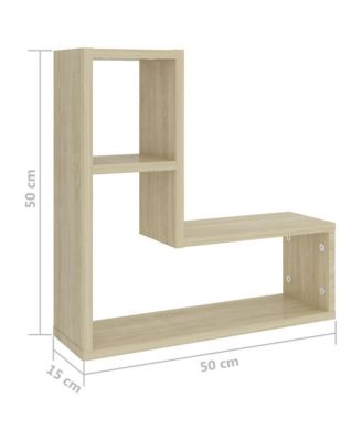 Wall Shelves 2 pcs 19.7"x5.9"x19.7" Engineered Wood