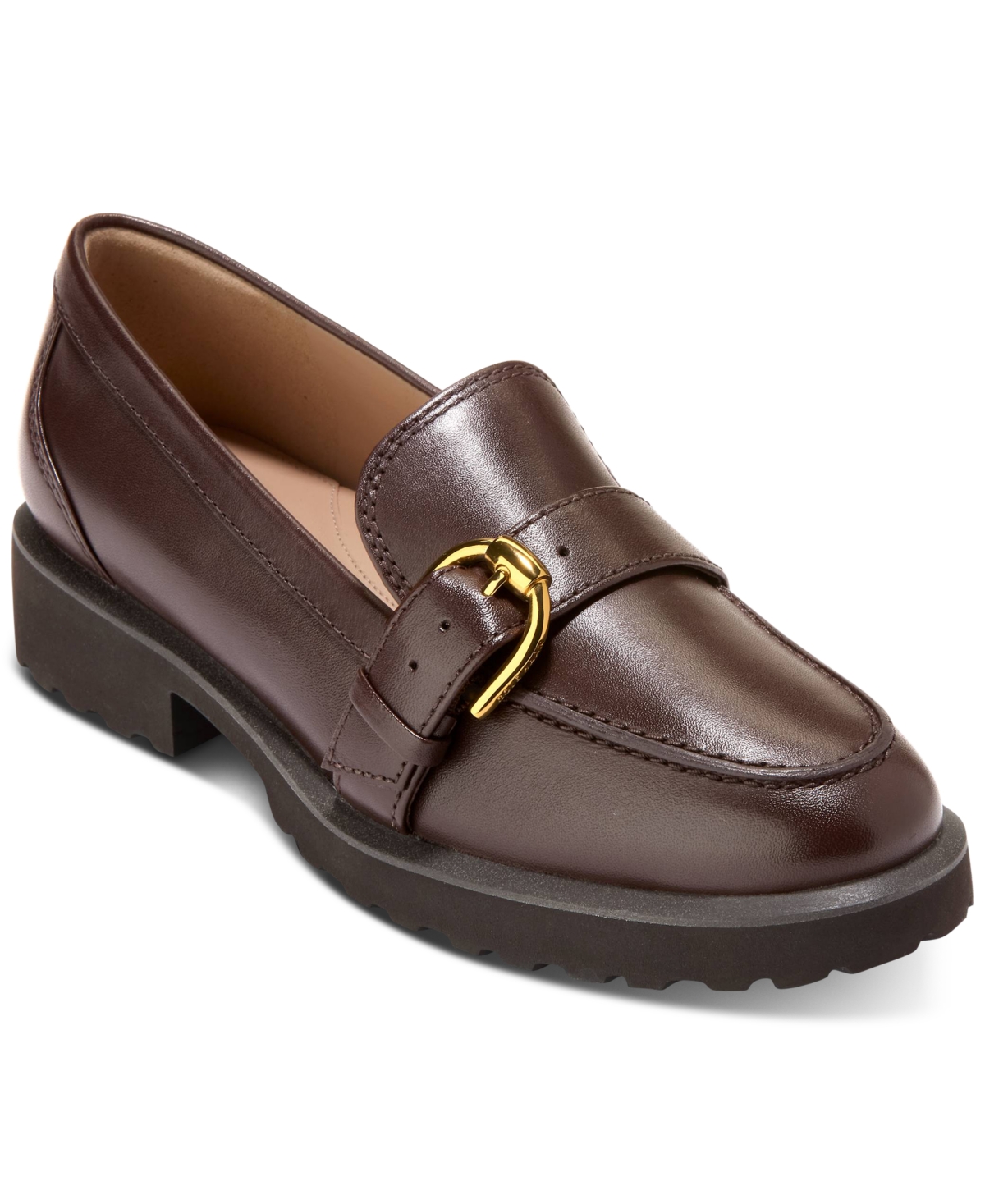 Cole Haan Women s Giana Buckle Loafers Dark Chocolate Smart Closet