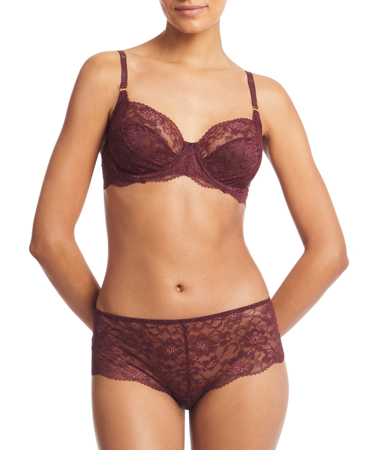Lauren Ralph Lauren Women's Unlined Lace Full Coverage Bra