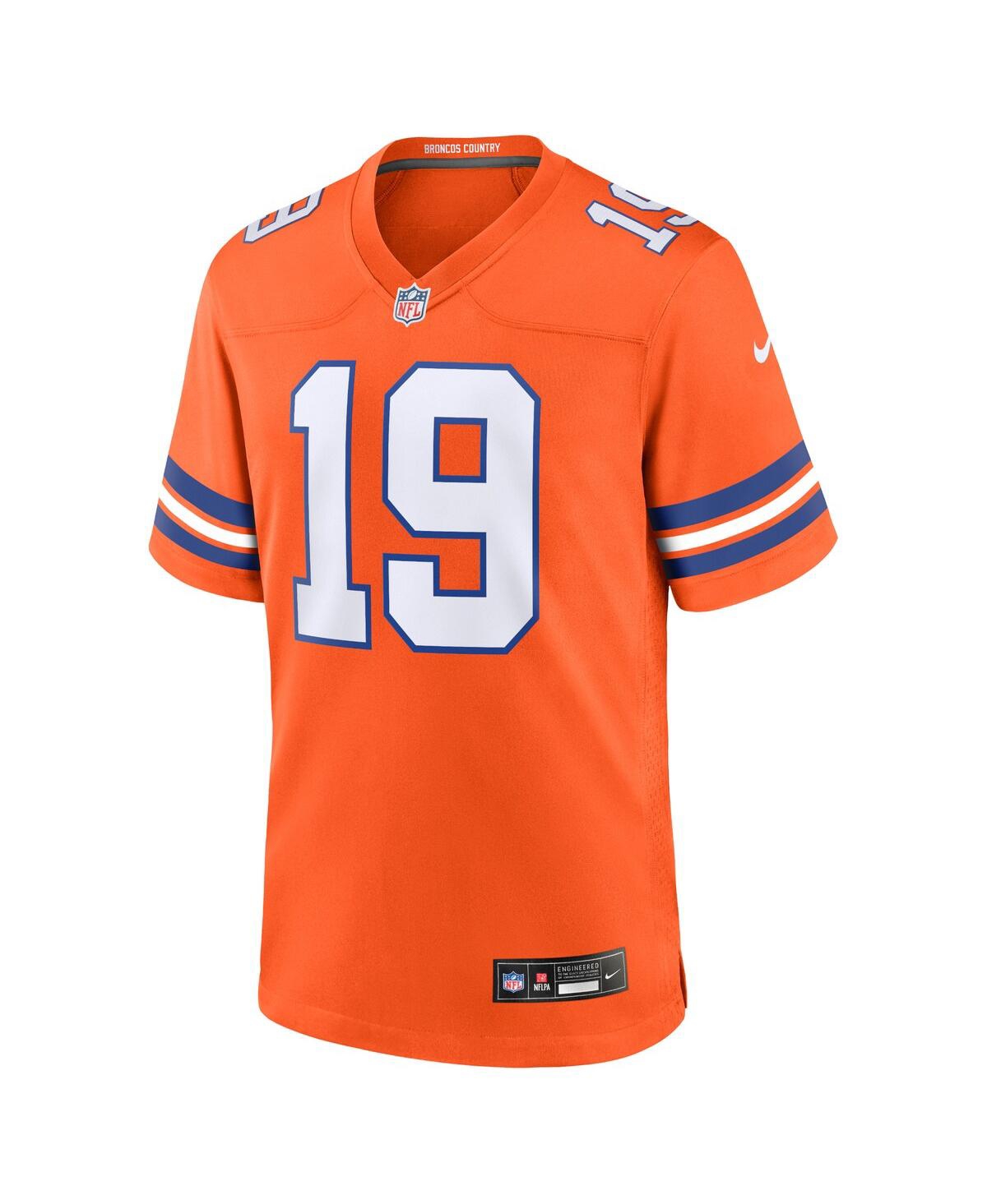 Nike Men's Marvin Mims JrDenver Broncos Mile High Collection 1977 Throwback Player Game Jersey - Orange