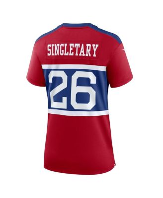 Women's Devin Singletary Century Red New York Giants Alternate Player Game Jersey