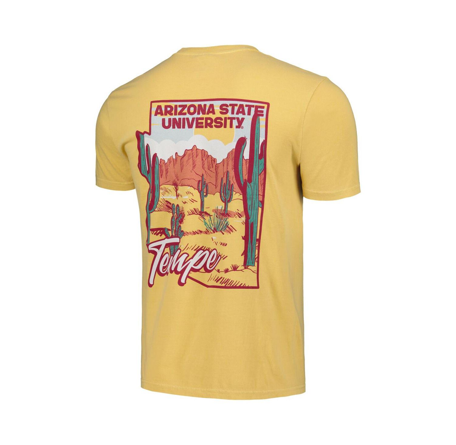 Men's and Women's Gold Arizona State Sun Devils Hyper Local Cactus State T-Shirt