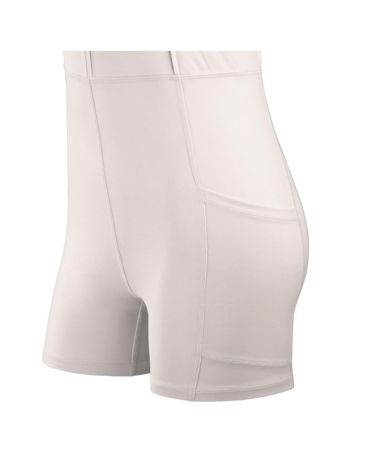 Fanatics Women's White Alabama Crimson Tide Studio Boost Athletic Half-zip Dress In White,pink