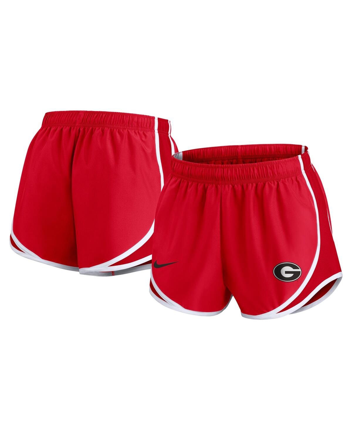 Nike Women's Red Georgia Bulldogs Primetime Tempo Performance Shorts In Red