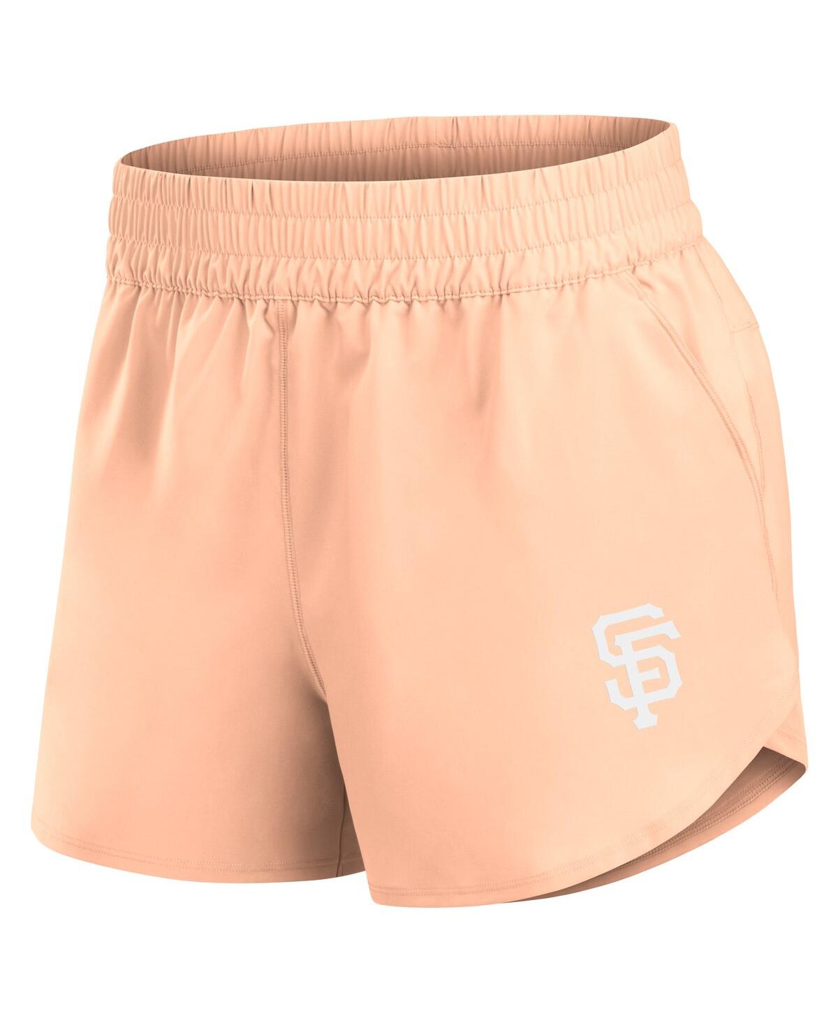 Fanatics Women's Orange San Francisco Giants Studio Woven Vibe Shorts In Orange