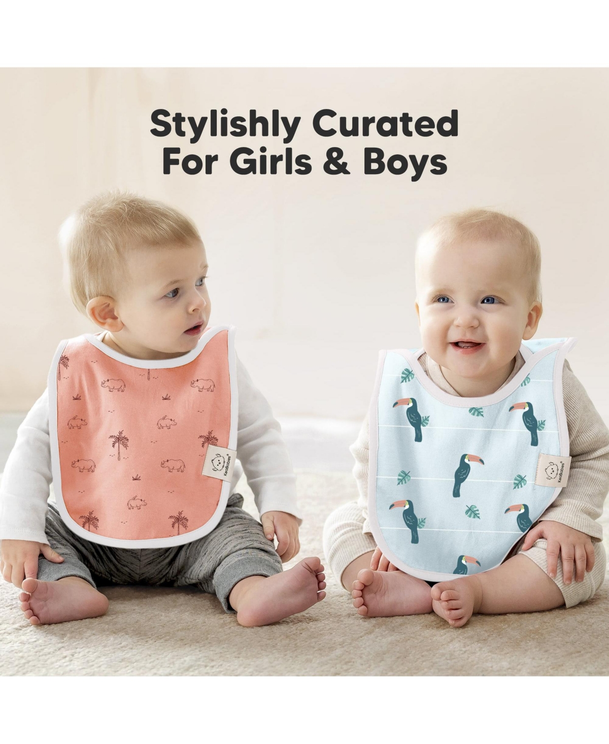 KeaBabies Baby Boys 8-Pack Bibs for Boys, Girls, Pull-on Bibs Drool Bibs Bib Unisex