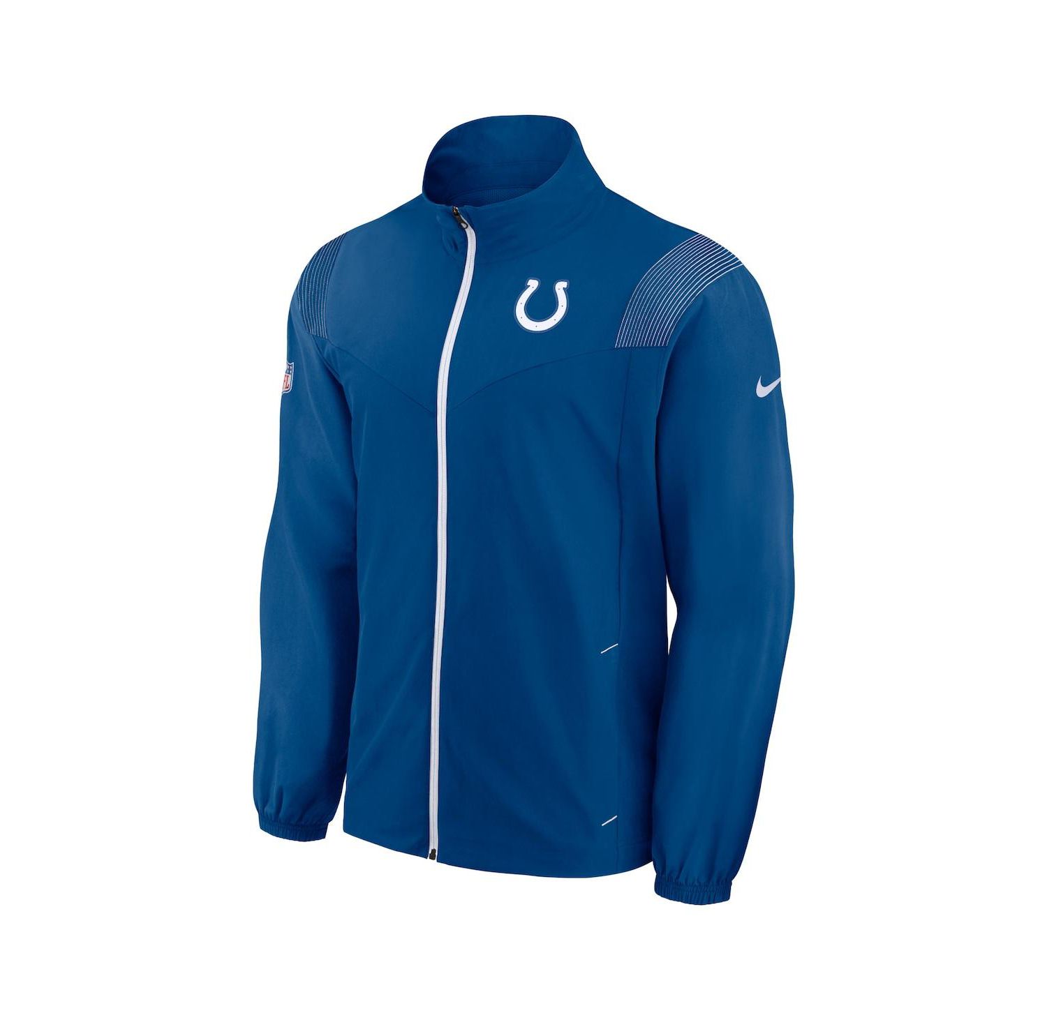 Men's Royal Indianapolis Colts Sideline Woven Logo Full-Zip Jacket