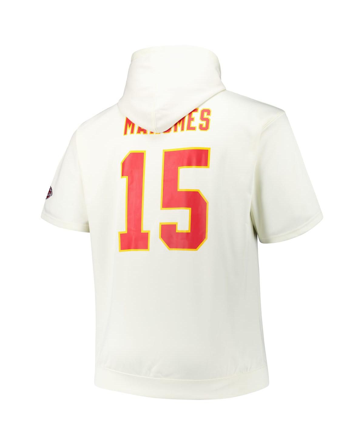 Fanatics Men's Patrick MahomesKansas City Chiefs Big Tall Short Sleeve Hoodie T-Shirt - Cream