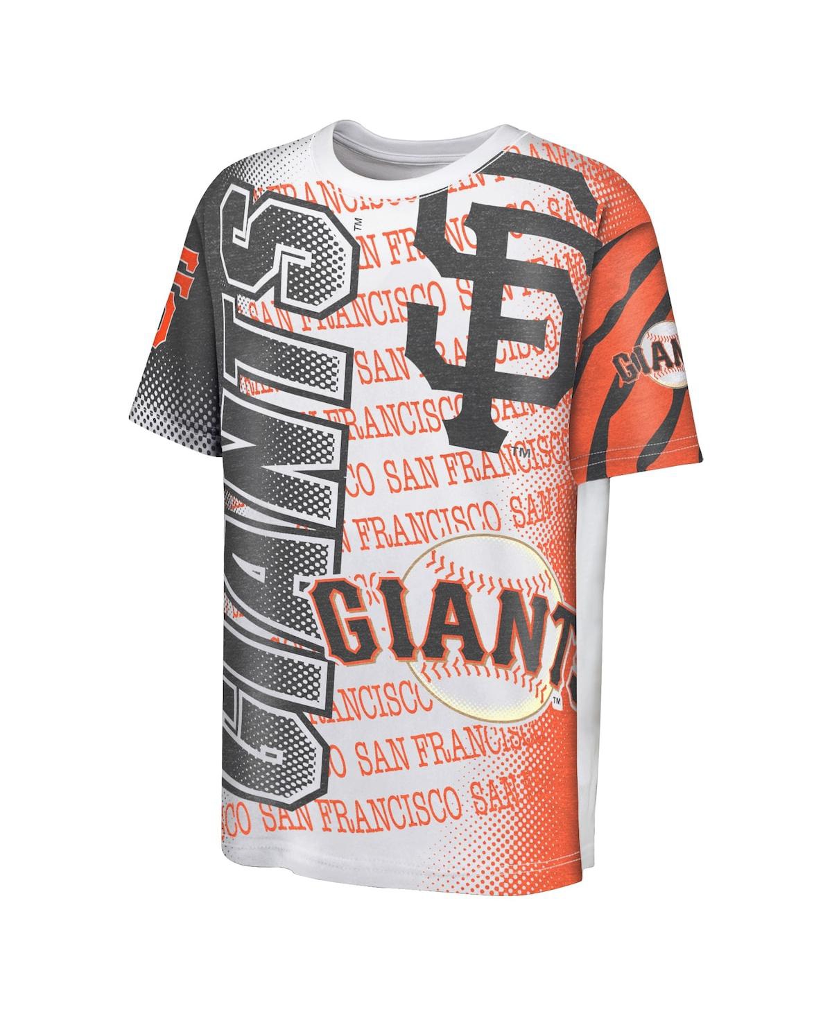 Outerstuff Big Boys and GirlsSan Francisco Giants Impact Hit Bold T-Shirt - White