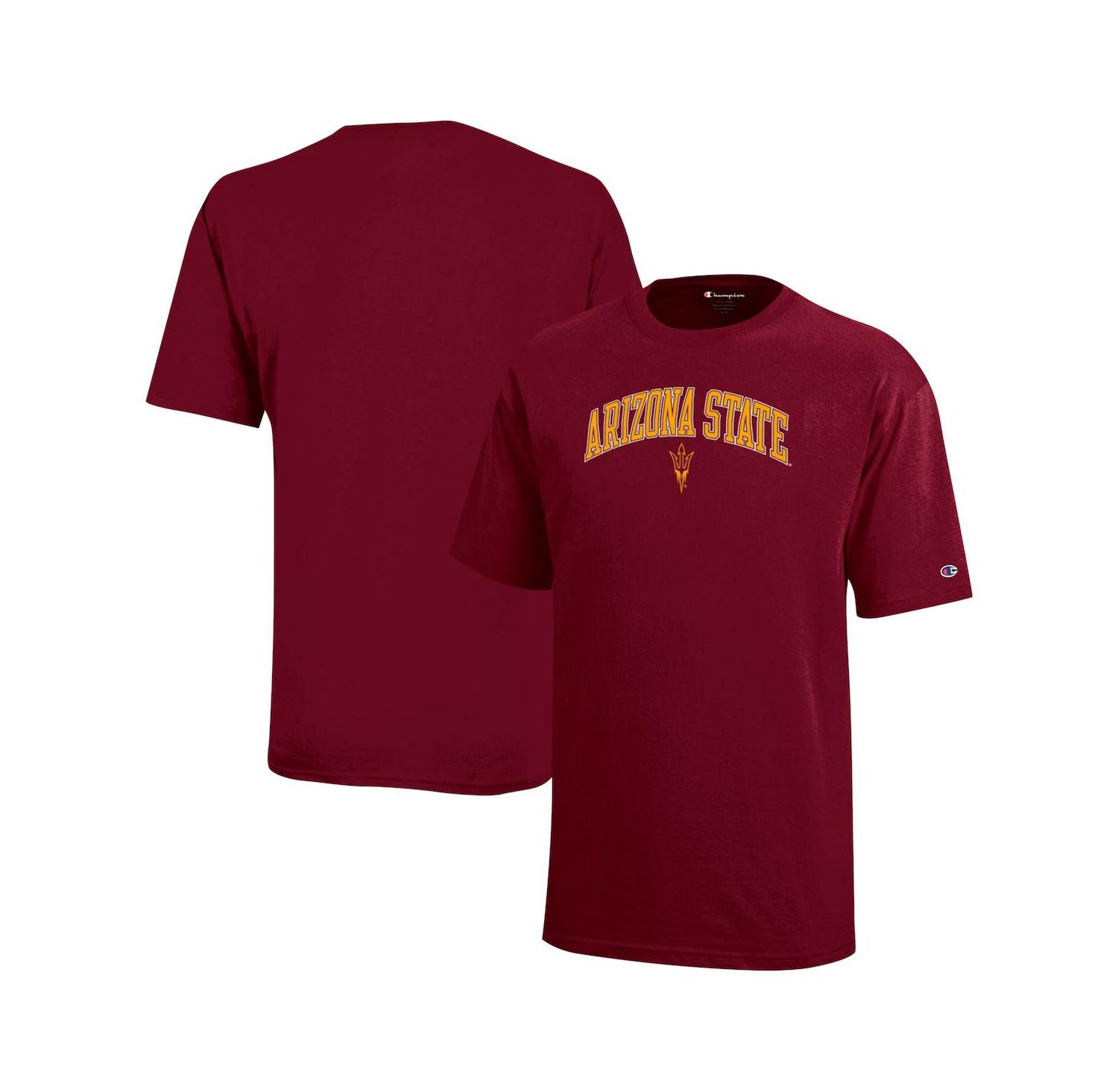 Big Boys and Girls Maroon Arizona State Sun Devils Arch Over Logo T-Shirt