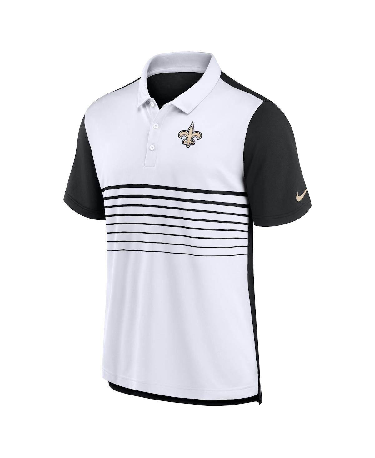 Nike Men's Black/white New Orleans Saints Fashion Performance Polo In Black,white