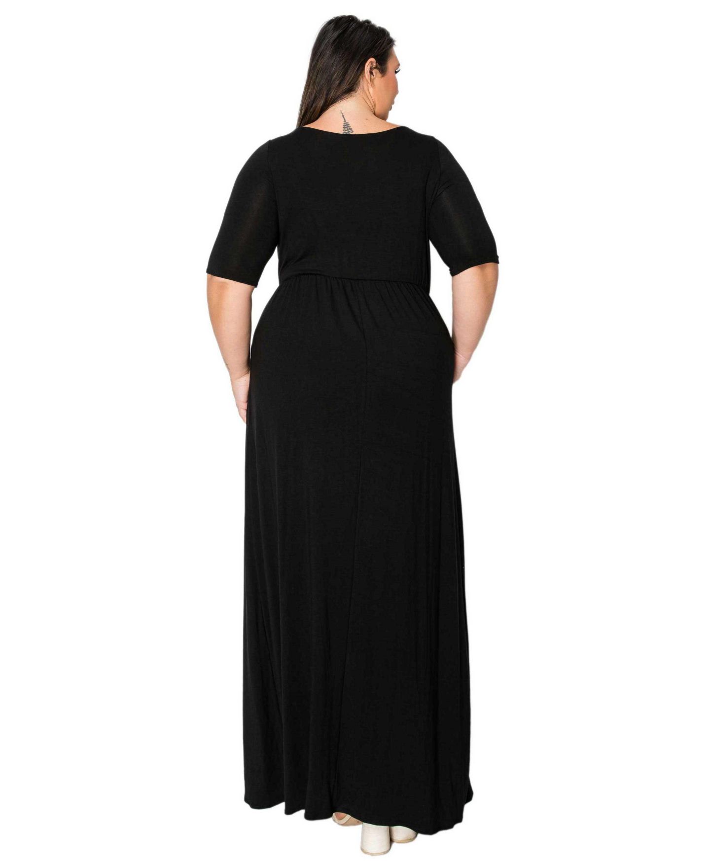 Женское платье L I V D Plus Size Eva Pocket Maxi, цвет: Чёрный — фото 3