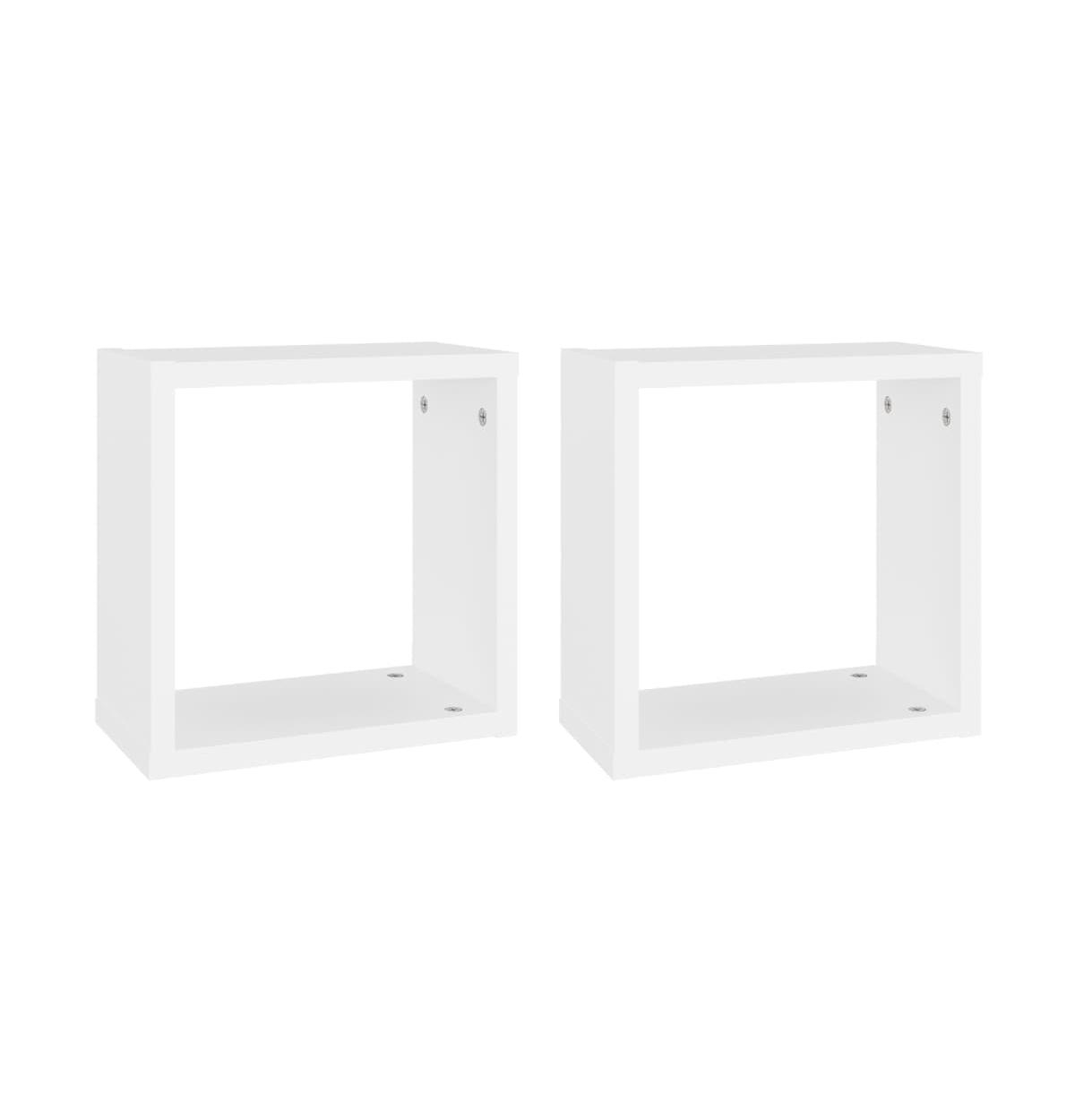 vidaXL Wall Cube Shelves 2 pcs White 11.8"x5.9"x11.8"