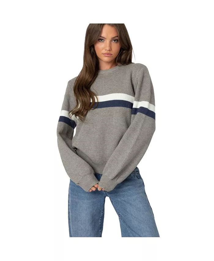 Women's Nautical Striped Oversized Sweater