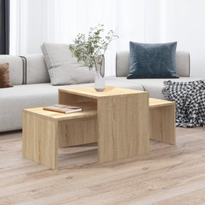 Coffee Table Set Sonoma Oak 39.4"x18.9"x15.7" Engineered Wood