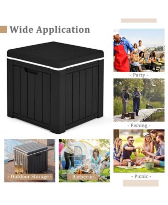 10 Gallon Ice Cooler w/ Built-in Handles and Detachable Lid