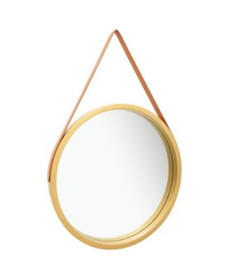 Wall Mirror with Strap 23.6" Gold