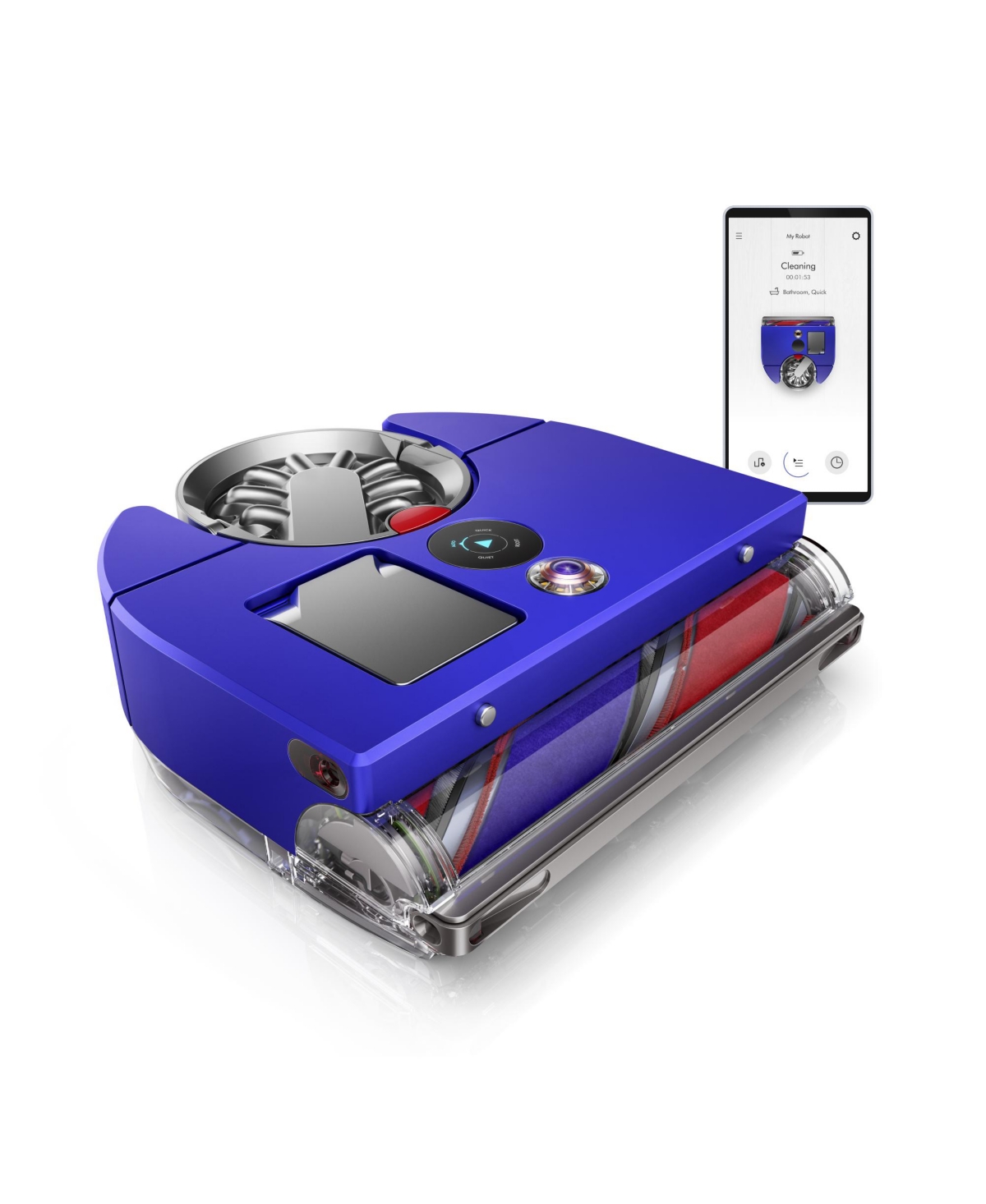 360 Vis Nav Robot Vacuum - Blue/nickel