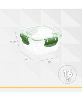 Airtight Food Storage Container with Leakproof Lid, 16 Oz, Orange