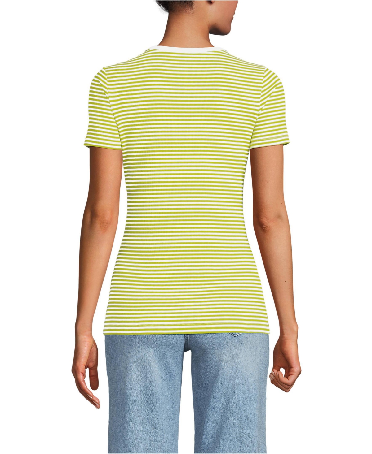 Lands' End Petite Micro Rib T-Shirt