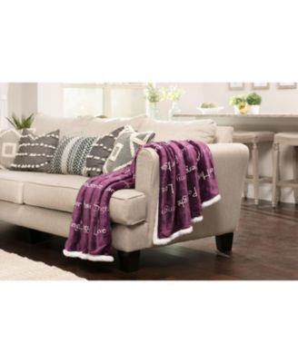 Premium Healing Warm Hugs Microfiber & Sherpa Gift Blanket, Twin