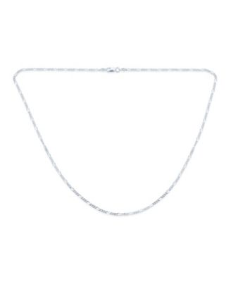 2MM Strong Solid Sterling Silver Figaro Link Chain Necklace 24 Inch