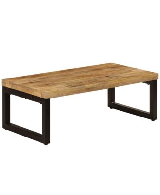Coffee Table 39.4"x19.7"x13.8" Solid Mango Wood and Steel