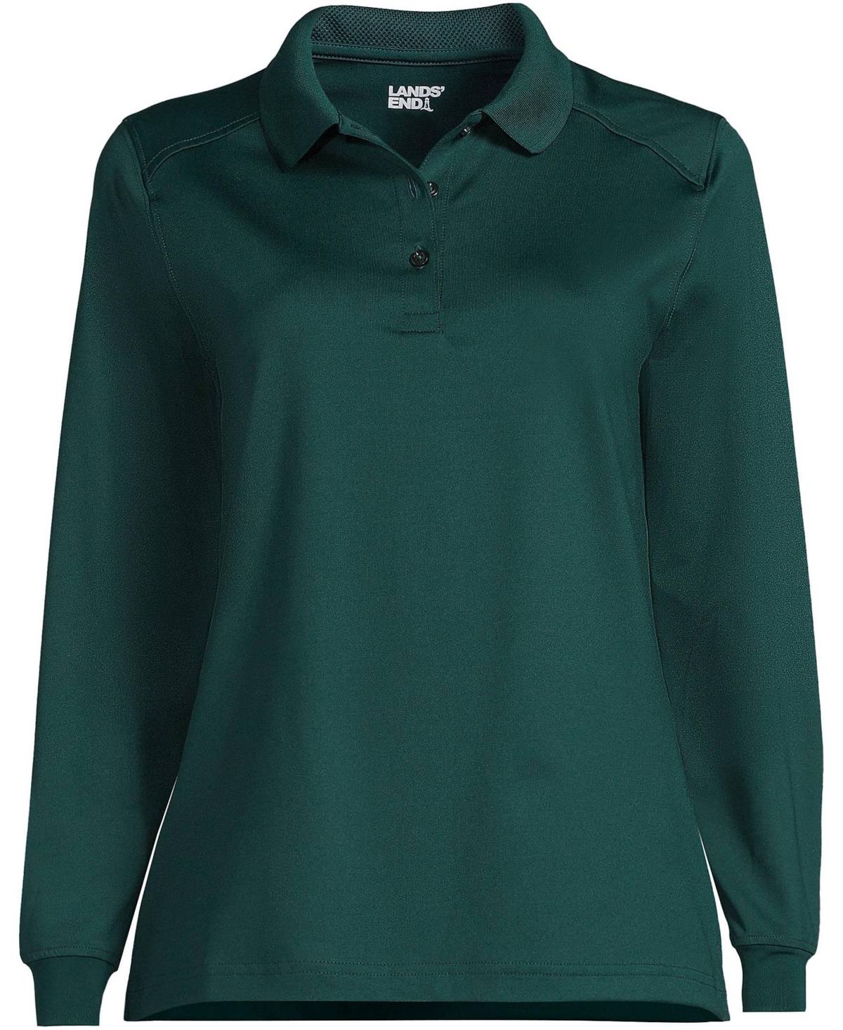 Lands' End School Uniform Women's Long Sleeve Rapid Dry Polo Shirt